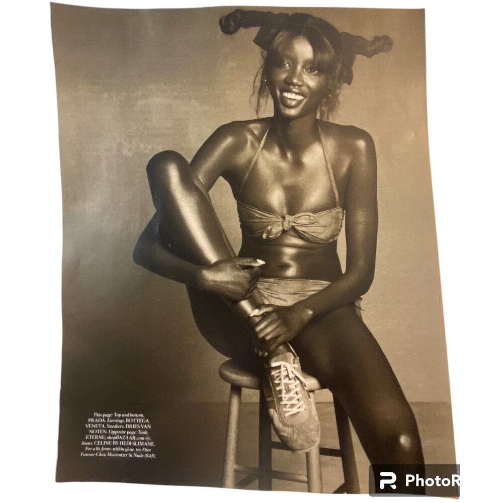 Anok Yai in Prada Print Ad Campaign Spring 2024 8x10 Ready to Frame